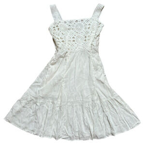 Muke oneplus White Sundress Circular Patterned Large L